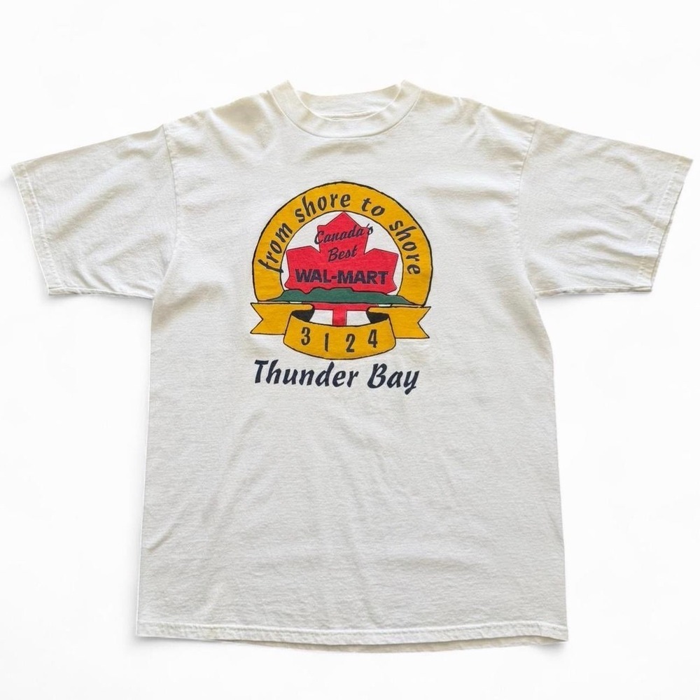 90s Walmart Thunder Bay Canada Workers Union Graphic T-shirt XL Tultex